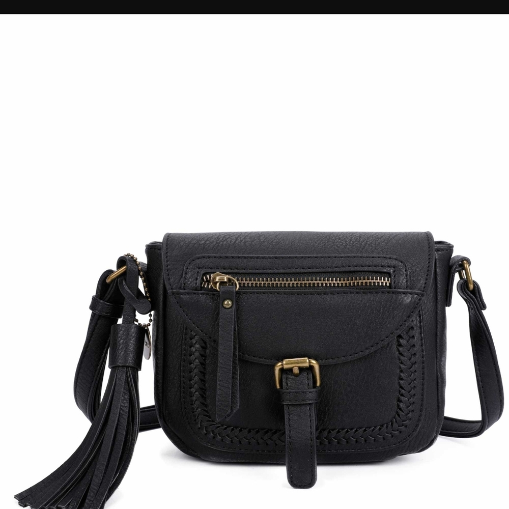Ampere Creations Women's Harper Vegan Leather Crossbody Handbag - Black